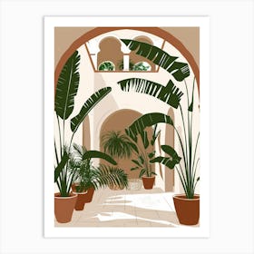 Courtyard With Plants Art Print