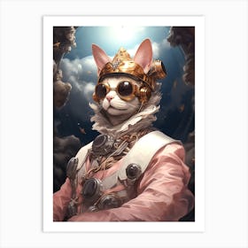 Steampunk Cat 1 Art Print