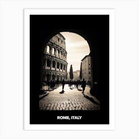 Poster Of Rome, Italy, Mediterranean Black And White Photography Analogue 3 Art Print