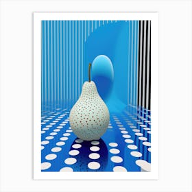 Pear and Dots Pop Art 2 Art Print