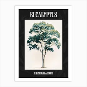 Eucalyptus Tree Pixel Illustration 4 Poster Art Print