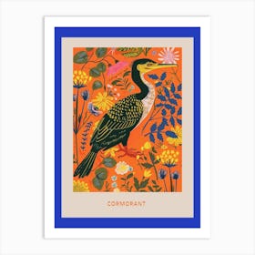 Spring Birds Poster Cormorant Art Print