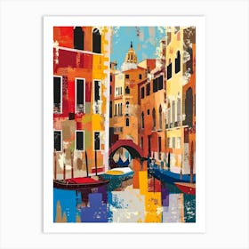 Abstract Venice poster illustration 2 Art Print