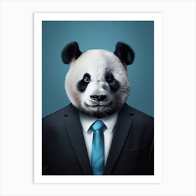 Panda Art In Minimalism Style 4 Art Print