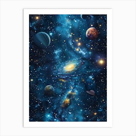 Space Wallpaper Art Print