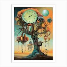 Clock Tree 3 Art Print