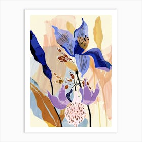 Colourful Flower Illustration Canterbury Bells 2 Art Print