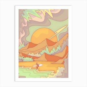 Space Shore Art Print