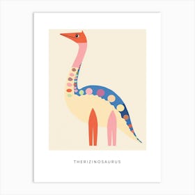 Nursery Dinosaur Art Therizinosaurus Poster Art Print