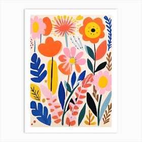 Flowers 13, Matisse style, Floral texture Art Print