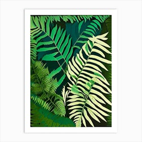 Leatherleaf Fern Vibrant Art Print