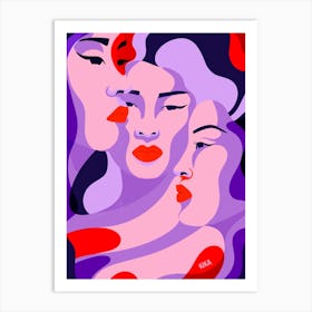 Portrait Of Women Art Print