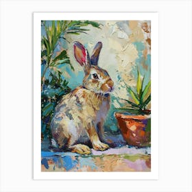 Havana Rabbit Painting 1 Art Print