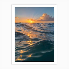 Sunrise Over The Ocean -Reimagined 1 Art Print