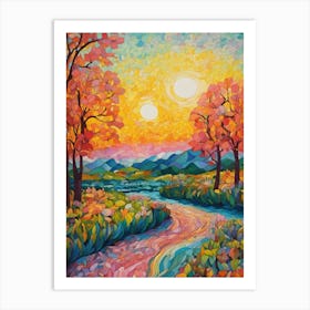 Sunset In The Valley Art Print