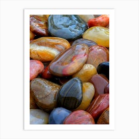 Colorful Pebbles Stones Nature Art Print