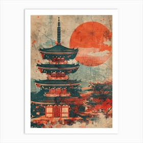 Roppongi Hills Castle In Tokyo Japan Mid Century Modern 3 Art Print