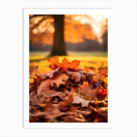 Pile of Autumn Leaves 1 Art Print