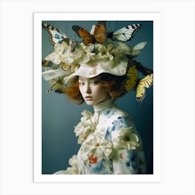 Butterfly Hat 1 Art Print