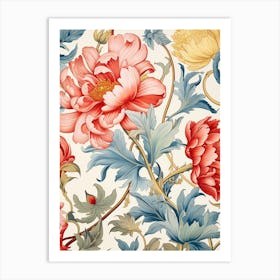 Floral Wallpaper 357 Art Print