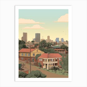 Johannesburg South Africa Travel Illustration 1 Art Print