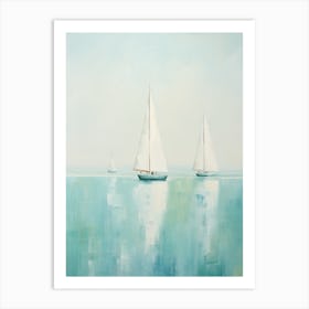 Sailboats On The Water Art Print