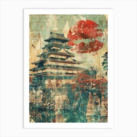 Nagoya Castle Mid Century Modern 1 Art Print