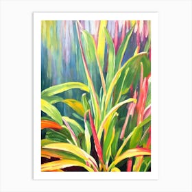 Snake Plant 3 Impressionist Painting Art Print