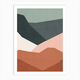 Abstract Landscape - Terracotta Art Print