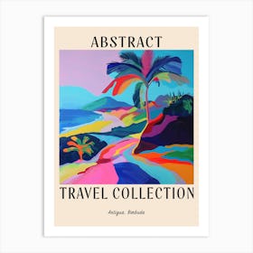Abstract Travel Collection Poster Antigua Barbuda 3 Art Print