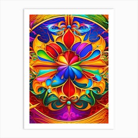 Psychedelic Mandala 1 Art Print