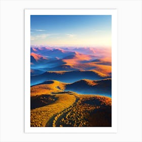 Sunrise In The Mountains 5 Art Print