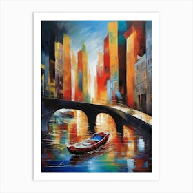 Boat On The River Art Print