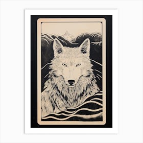Kenai Peninsula Wolf Tarot Card 4 Art Print