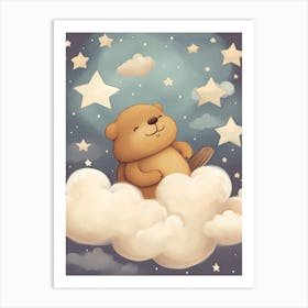 Sleeping Baby Beaver 2 Art Print