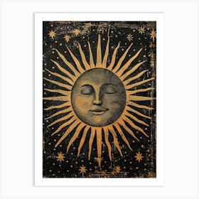 Sun illustration Art Print