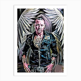 Angel Wings chester bennington Art Print