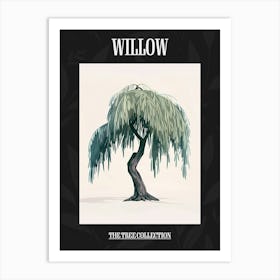 Willow Tree Pixel Illustration 3 Poster Art Print