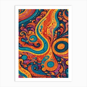 Psychedelic Swirls Art Print