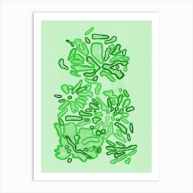 Coastal Coral Reef Lime Art Print