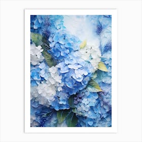 Blue Hydrangea Art Print