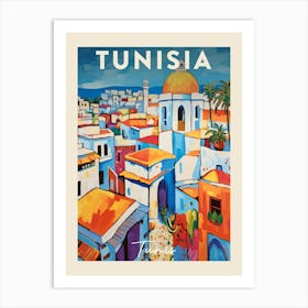 Tunis Tunisia 4 Fauvist Painting Travel Poster Art Print