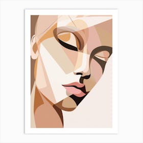 Abstract Woman'S Face 15 Art Print