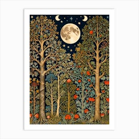 William Morris Moonlight In The Forest 97 Art Print