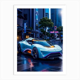 Futuristic Sports Car 2 Art Print