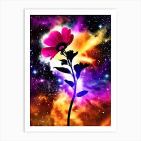 Flower In Space 9 Art Print