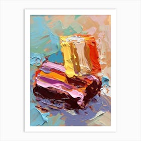 Birthday Cake Oil Painting 2 Art Print