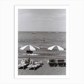 Italian Summer Black White Photography Art Print