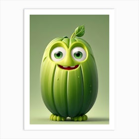 Funny Cucumber 5 Art Print