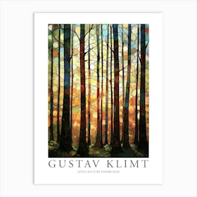 Gustav Klimt Print Trees Forest Painting Klimt Exhibition Poster Painting Floral Decor Art Print